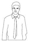 Coloring pages man with tie