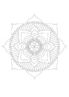 Coloring pages mandala - lotus