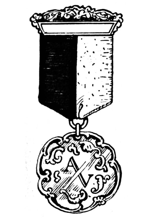 Coloring page medal