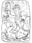 Coloring pages mermaid at home
