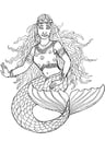 Coloring pages mermaid of Shamrock
