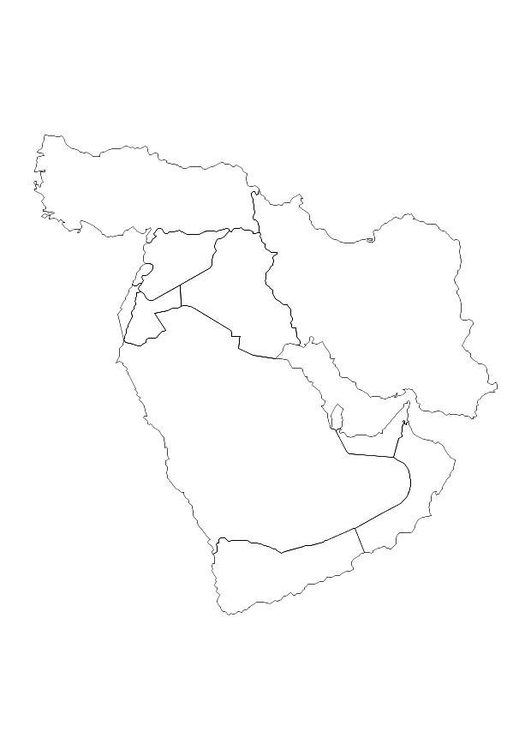 Coloring page middle east