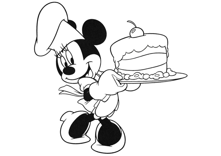 Coloring page Minnie Mouse - img 20740.