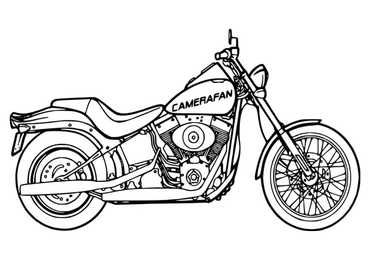 Coloring page motorcycle