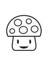 Coloring pages Mushroom character