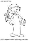 Coloring pages muslim boy