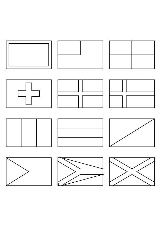 Coloring page national flags img 9822.