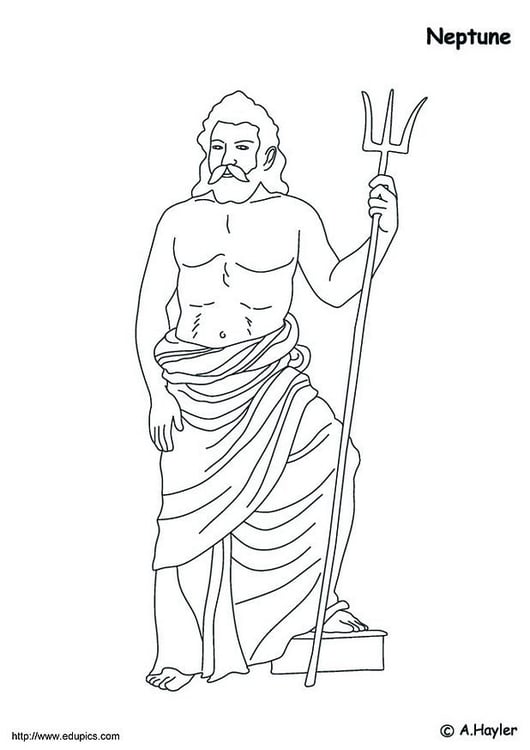 Coloring page Neptune