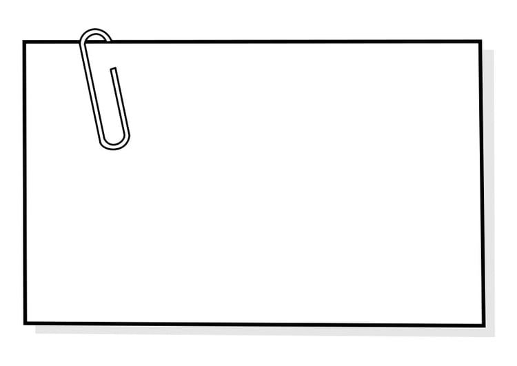 Coloring page note paper