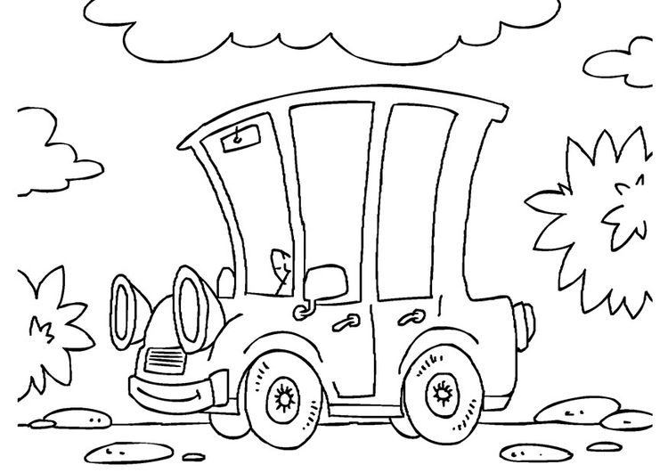 Coloring page old-timer