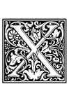ornamental alphabet - X
