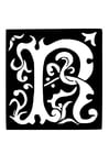 Coloring pages ornamental letter - r