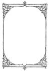 Coloring pages ornate frame