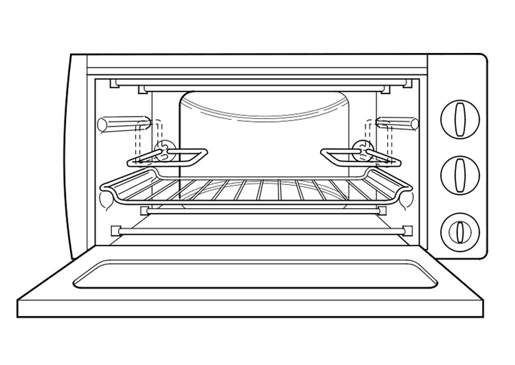 Coloring page oven