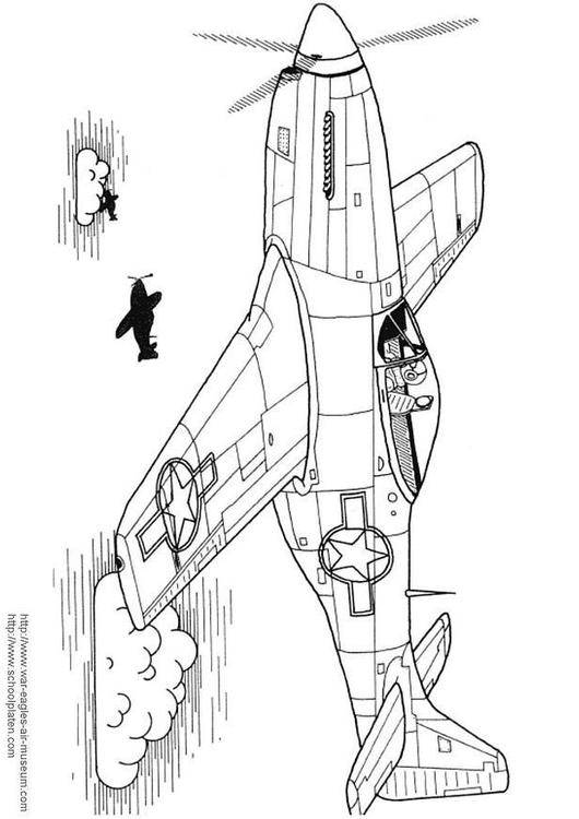 Coloring page P 51 Mustang img 3029