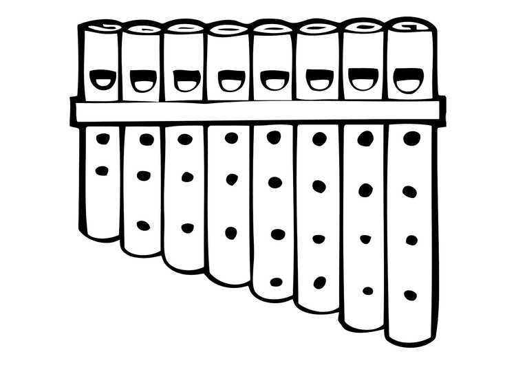 Coloring page panpipes