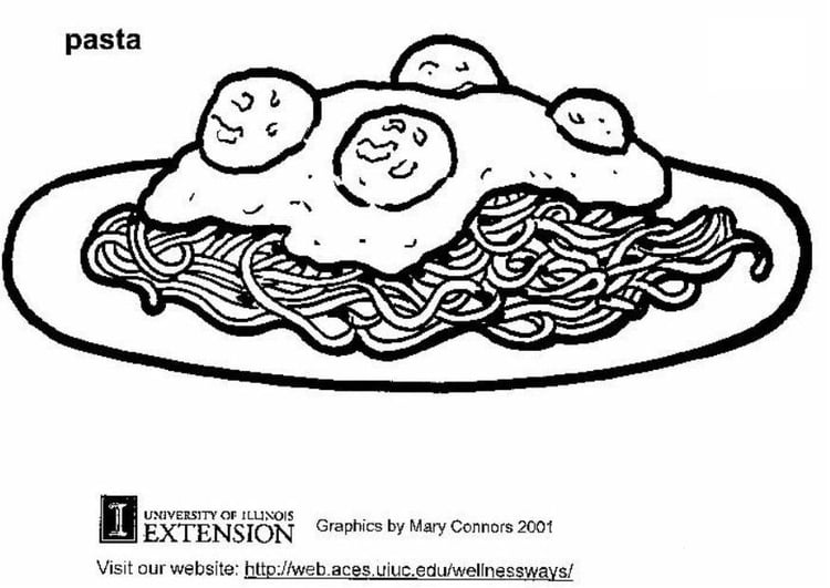 Coloring page pasta