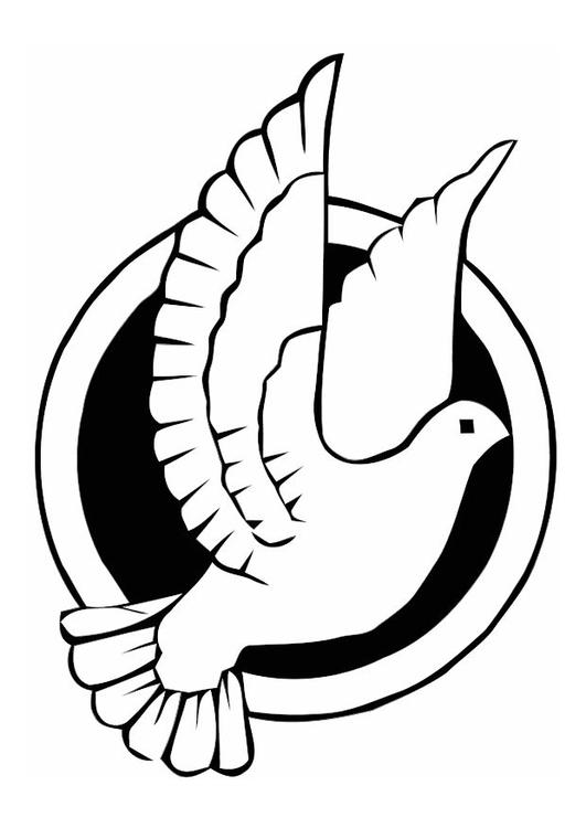 Coloring page peace dove img 10995