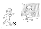Coloring pages penalty kick