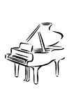 Coloring pages piano