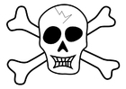 Coloring pages pirate symbol