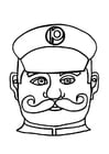 Coloring pages Policeman mask
