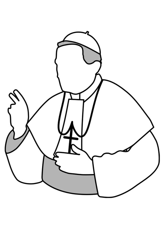 Coloring page pope
