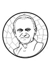 Coloring pages pope John Paul II