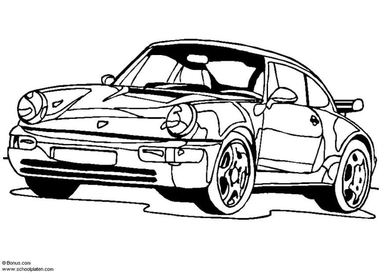 Coloring page Porsche 911 Turbo