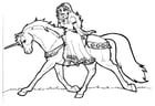 Coloring pages Princes of Shamrock on unicorn