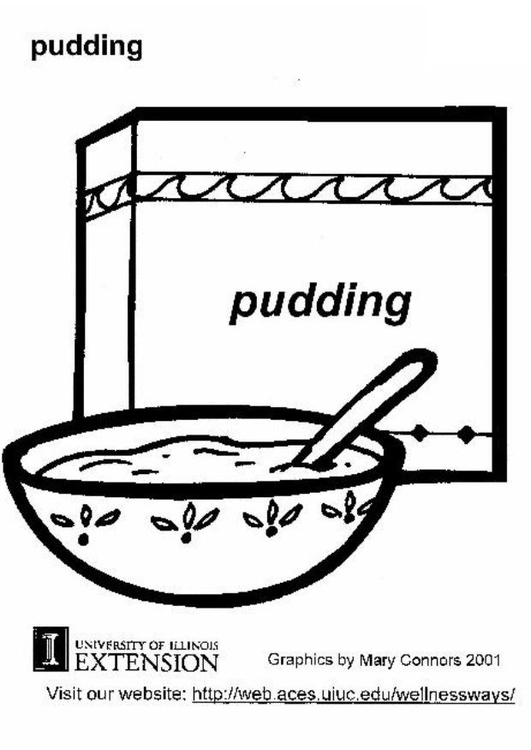 Coloring page pudding