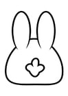 Coloring pages rabbit - back
