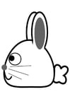 Coloring pages rabbit - side