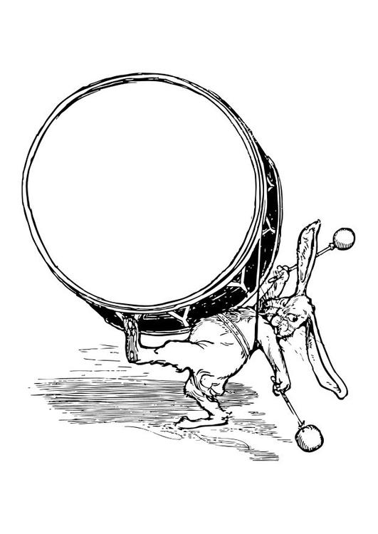 rabbit with drum