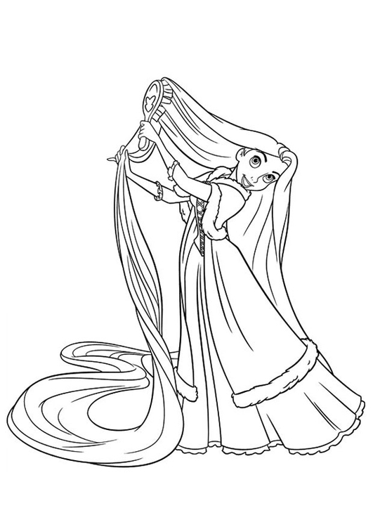 Coloring page Rapunzel - img 20743.