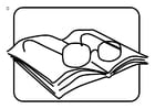 Coloring pages reading glasses