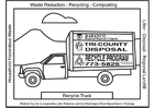 Coloring pages recycling truck