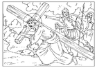 Coloring pages road to Calvary