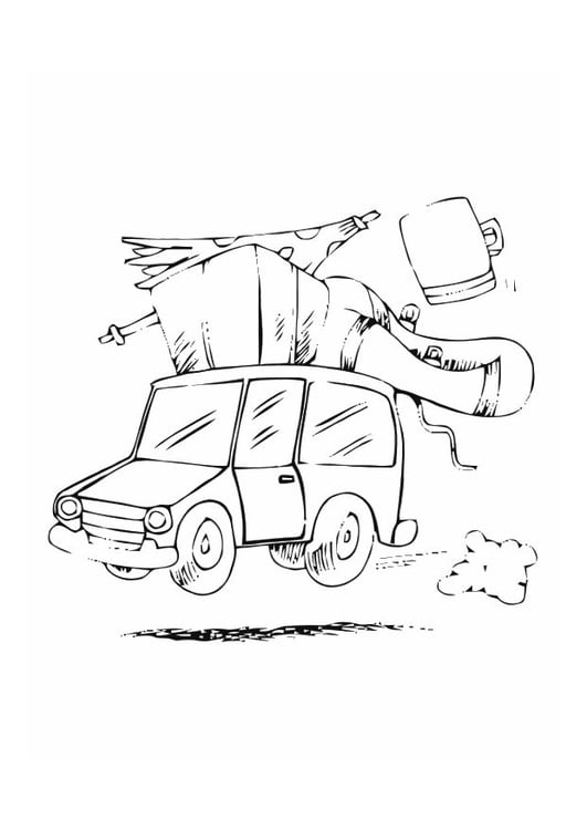 Coloring page road trip
