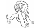 Coloring pages roaring lion