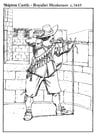 Coloring pages Royalist musketeer
