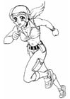 Coloring pages running girl