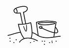 Coloring pages sand box corner