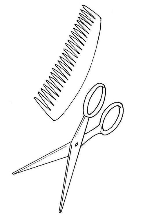 scissors + comb