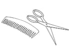 scissors + comb