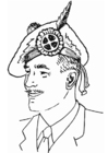 Coloring pages Scottish hat