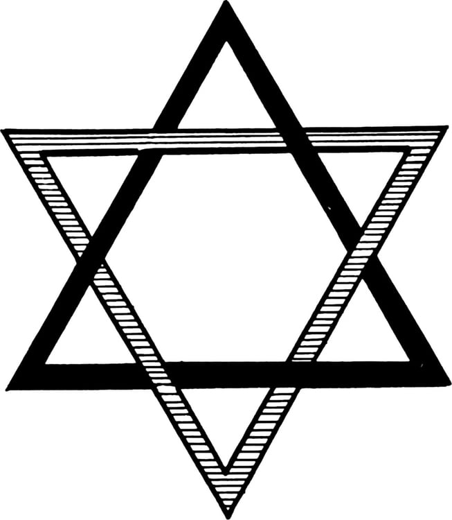 Coloring page seal of solomon - star of david
