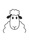 Coloring pages Sheep Head