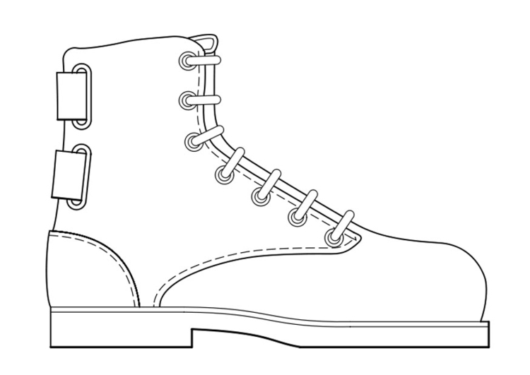 Coloring page shoe