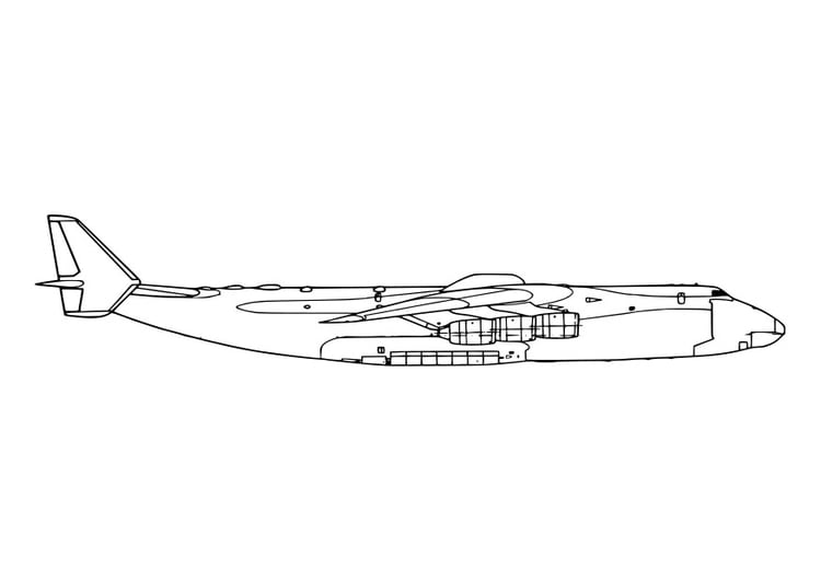 Coloring page side of an aeroplane